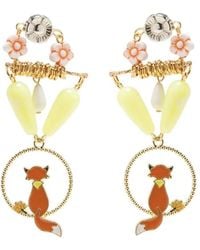Amir Slama - Cat Motif Drop Earrings - Lyst