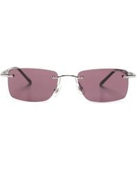 Montblanc - Rectangle-Frame Sunglasses - Lyst