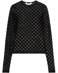 Palm Angels - Monogram-Pattern Tulle Top - Lyst