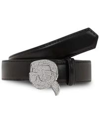 KARL LAGERFELD - Embellished-Buckle Belt - Lyst