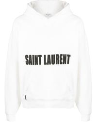 Saint Laurent - Agafay Hooded Cotton Sweatshirt - Lyst