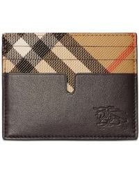 Burberry - Checked Embossed-Logo Cardholder - Lyst