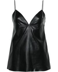 Fabiana Filippi - Panelled Leather Tank Top - Lyst