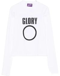 Jean Paul Gaultier - Cut-Out Slogan-Print T-Shirt - Lyst