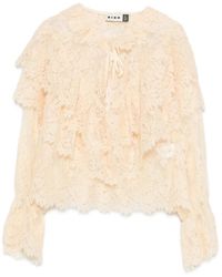 RIXO London - Ruffled Lace Blouse - Lyst