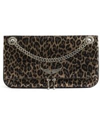 Zadig & Voltaire - Rock Ii Metal Leopard Clutch - Lyst