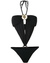 Amir Slama Costume intero con cut-out - Nero