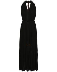 Alysi - Knot-detailed Pleated Maxi Dress - Lyst