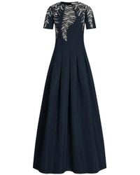 Oscar de la Renta Sequin-Scallop Embroidered Gown in Metallic | Lyst