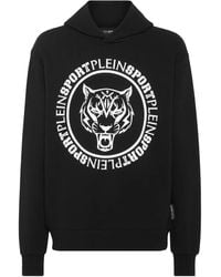 Philipp Plein - Carbon Tiger Cotton-Blend Hoodie - Lyst