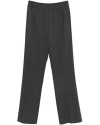 Pinko - Elasticated-Waistband Straight-Leg Trousers - Lyst