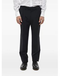 Corneliani - Pressed-Crease Straight-Leg Trousers - Lyst