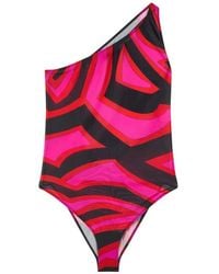 PUCCI - Marmo-Print One-Shoulder Bodysuit - Lyst