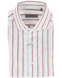 Corneliani - Striped-Pattern Cotton Shirt - Lyst