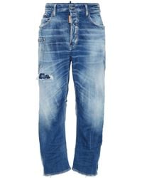 DSquared² - Gerafelde Jeans Met Wassing - Lyst