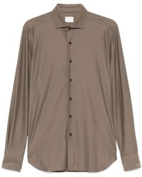 Xacus - Geometric Print Stretch Jersey Shirt - Lyst