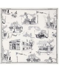 Burberry - London Landmarks Silk Scarf - Lyst
