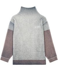 MM6 by Maison Margiela - High-Neck Ribbed Jumper - Lyst