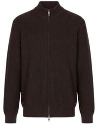 Diktat - Ribbed-Knit Zip-Up Cardigan - Lyst