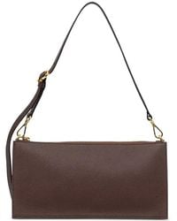 Pollini - Pebble-Textured Logo-Patch Shoulder Bag - Lyst