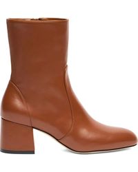 Stuart Weitzman - Zip Block Heel Essentialist Zip 60 Ankle Boots - Lyst