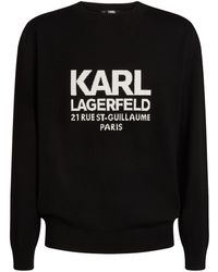 Karl Lagerfeld - Jersey Rue St-Guillaume en intarsia - Lyst