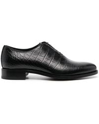 SCAROSSO - Crocodile-Effect Lace-Up Shoes - Lyst