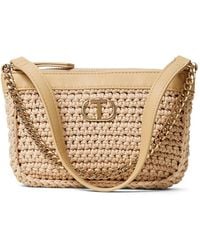 Twinset - Sac Porté Épaule En Raphia À Logo - Lyst