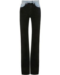 Victoria Beckham - Julia Panelled Straight-leg Jeans - Lyst