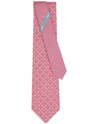 Ferragamo - Gancini-Patterned Silk Tie - Lyst