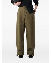 Studio Nicholson - Pantalones Faron Con Cinturón Y Dobladillo Ajustable - Lyst
