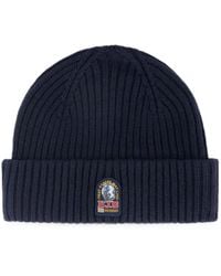 Parajumpers - Logo-Patch Ribbed-Knit Beanie Hat - Lyst