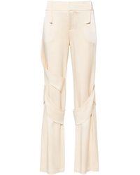 Blumarine - Satinhose Mit Weitem Bein - Lyst