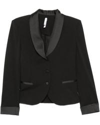 Imperial - Satin-Trim Single-Breasted Jacket - Lyst