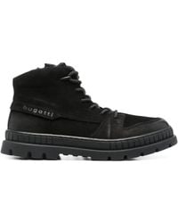 Bugatti - Nubuck Panelled Lace-Up Ankle Boots - Lyst