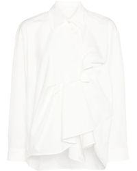 JNBY - Gathered-Detail Cotton Blouse - Lyst