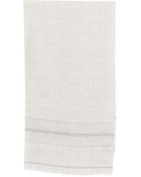 ZEGNA - Striped Fringe Scarf - Lyst