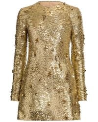 Elie Saab - Bead-Embroidered Sequinned Mini Dress - Lyst