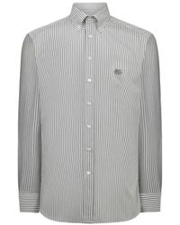Etro - Striped Button-Down Cotton Shirt - Lyst