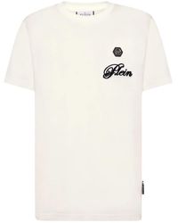 Philipp Plein - Logo-Embroidered T-Shirt - Lyst