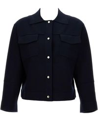 Max Mara - Pointed-Collar Patch-Pocket Shirt Jacket - Lyst
