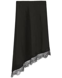 B+ AB - Lace-Trim Asymmetric Midi Skirt - Lyst