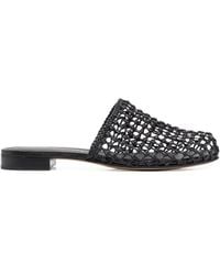 Ferragamo - Woven-Design Leather Mules - Lyst