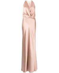 Michelle Mason - Draped Halterneck Dress - Lyst