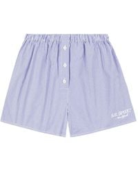 Sporty & Rich - Pantalones cortos a rayas - Lyst