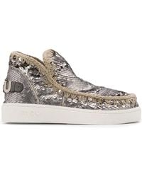 Mou - Round Toe Sequin Eskimo Sneakers - Lyst