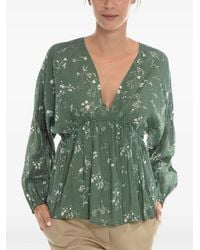Samsøe & Samsøe - Floral-Print Puff-Sleeve Blouse - Lyst