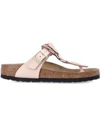 Birkenstock - Gizeh Flowers Light Rose, Natural Leather - Lyst