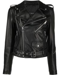 Manokhi - Zip-fastening Leather Biker Jacket - Lyst