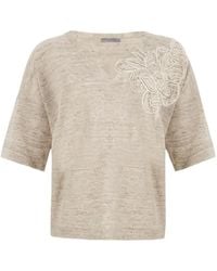 D.exterior - Floral-Applique T-Shirt - Lyst